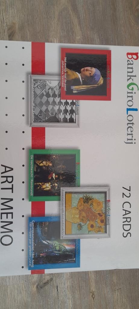 Memoryspel, op de kaartjes staan bekende schilderijen, Ophalen, Zo goed als nieuw