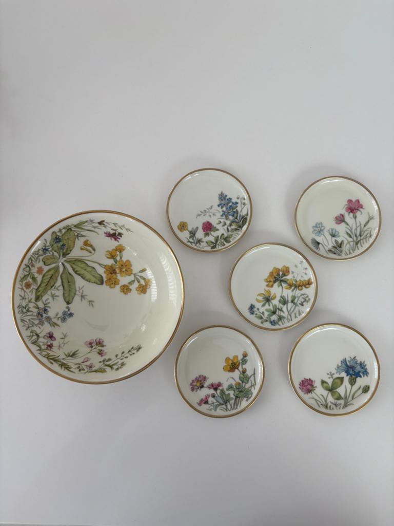 Krautheim Selb Bavaria kommetje en petit four bordjes, Ophalen of Verzenden