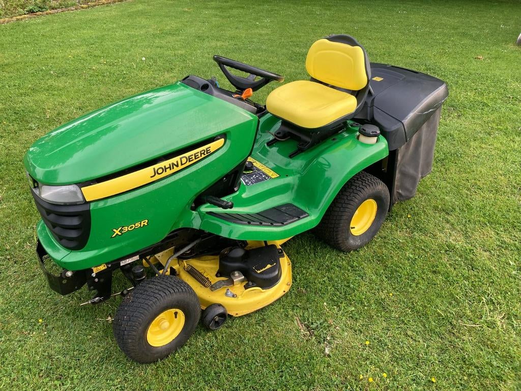 John Deere X305R zitmaaier, Ophalen, Gebruikt