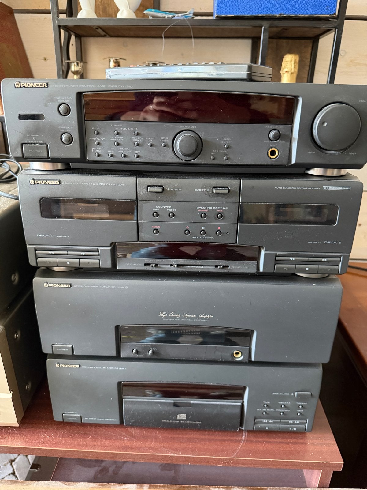 Pioneer Stereo Set: Tuner, Cassettedeck, Versterker, CD-spel, Gebruikt, Cassettedeck, Pioneer, Losse componenten