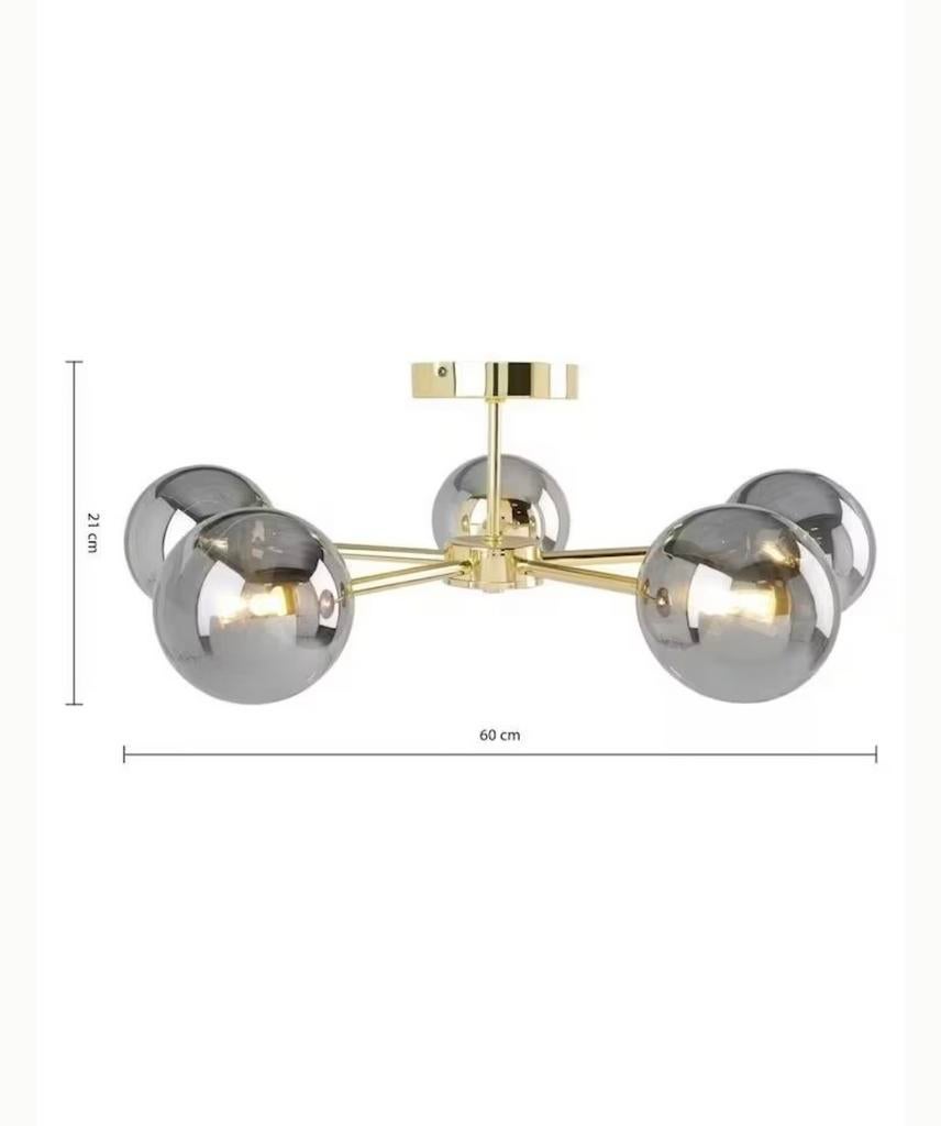 Westwing hanglamp grijze bollen, Ophalen of Verzenden, Metaal of Aluminium
