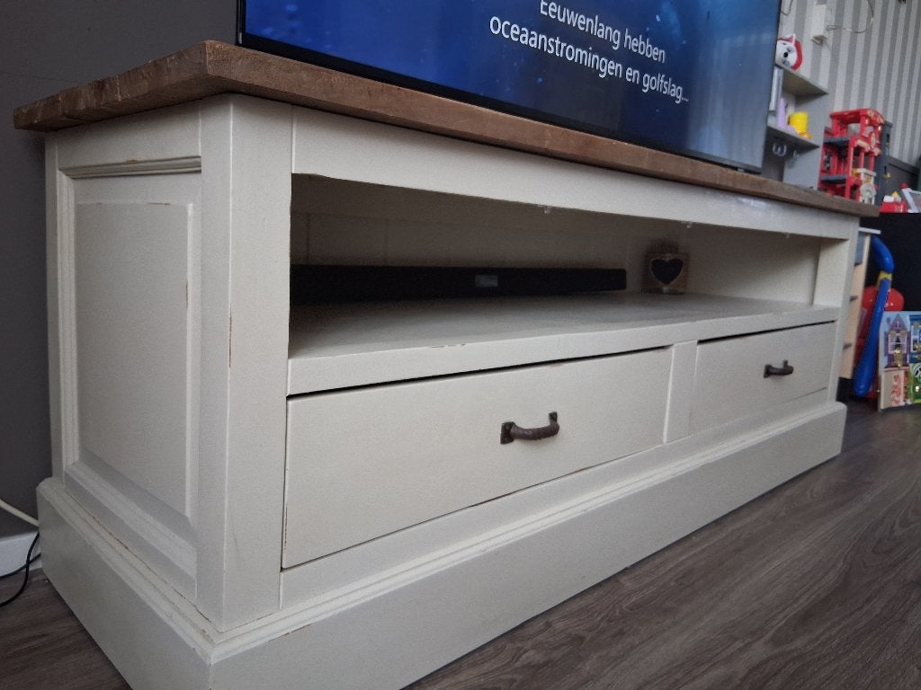 Tv meubel, Ophalen, Gebruikt, 150 tot 200 cm, Landelijk