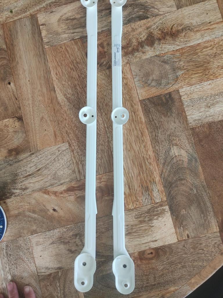2x IKEA uittrekrail voor manden wit, Gebruikt, Ophalen of Verzenden, Minder dan 25 cm, Minder dan 100 cm