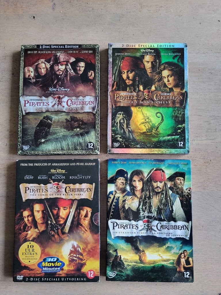 Pirates of the Caribbean DVD Boxset (4 films), Engels, Nederlands, Ophalen of Verzenden, Zo goed als nieuw