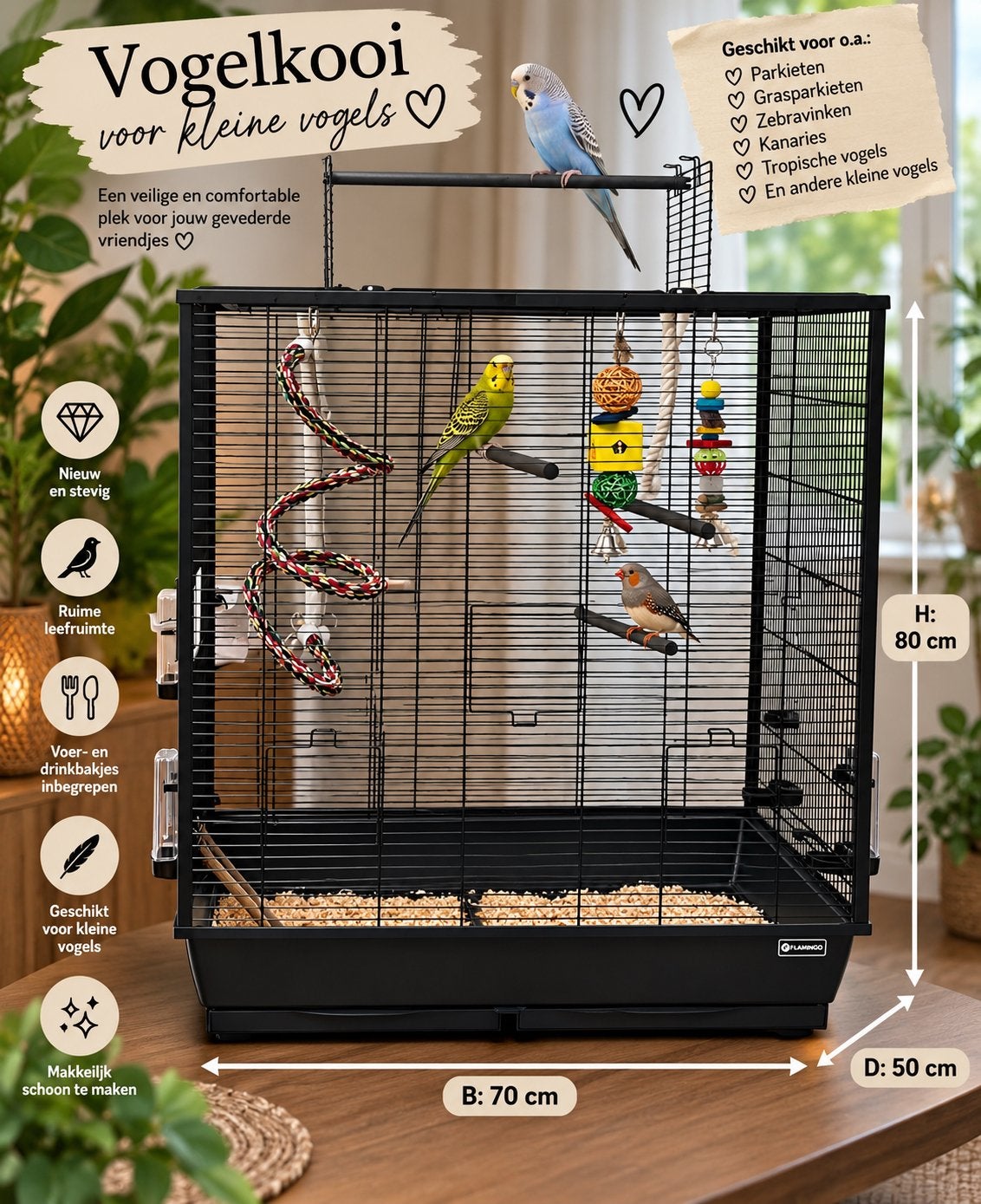 Nieuw vogelenhok, Ophalen, Nieuw, Hout, Vogelkooi
