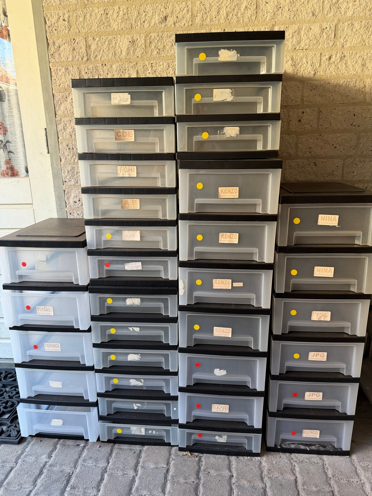 33 st Handige opbergdozen met lades - Diverse merken, Huis en Inrichting, Ophalen, Gebruikt