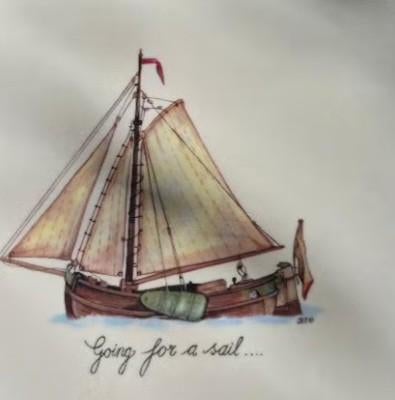 Gezocht servies van Jet ter Steege  Going for a sail', Antiek en Kunst, Ophalen of Verzenden