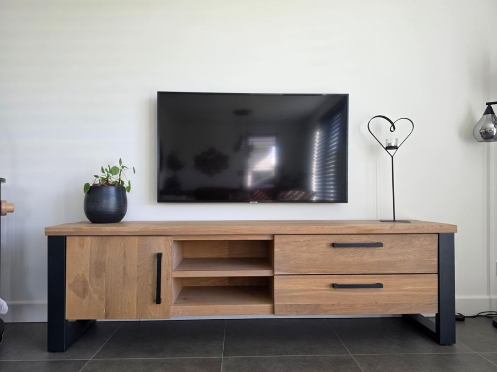 Tv meubel Verato Pronto Nieuwstaat, Eikenhout, Ophalen of Verzenden, Zo goed als nieuw, Minder dan 100 cm