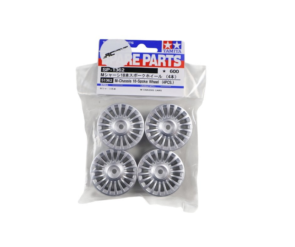 Tamiya 51362 M-Chassis Wheel-Set Fiat 500 Chrome (4), Ophalen of Verzenden, Nieuw, Auto onroad