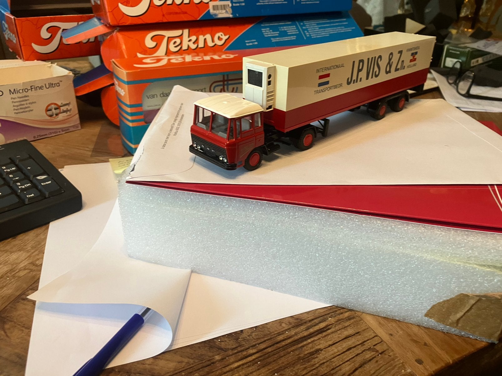DAF 2600 TREKKER / koeloplegger van JP VIS& zn, Ophalen of Verzenden, Zo goed als nieuw, Bus of Vrachtwagen, Lion Toys