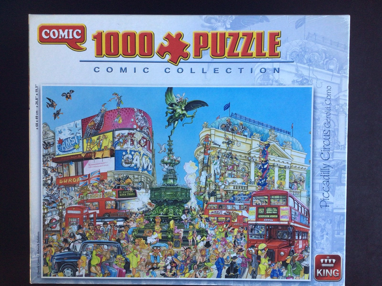 King Comic puzzel. London; Piccadilly Circus. 1000 stukjes., Ophalen, 500 t/m 1500 stukjes, Zo goed als nieuw