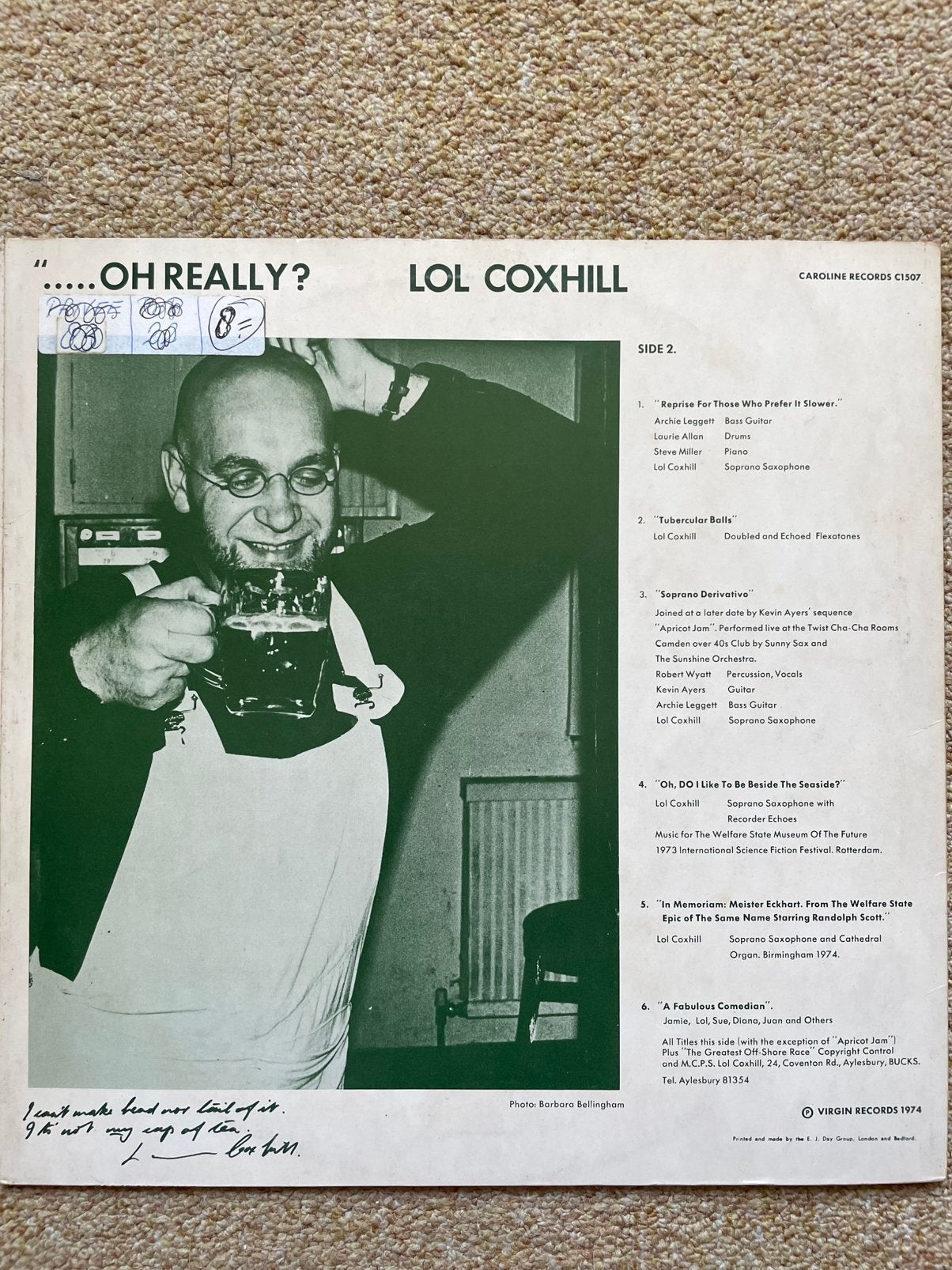 Lp Stphen Miller / Lol Coxhill, LP, Overige formaten, Ophalen of Verzenden, Zo goed als nieuw