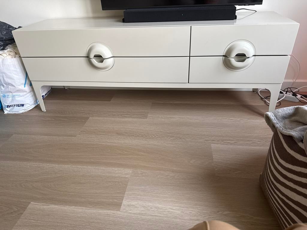 WOOOD Merge TV-meubel hout dust - Modern en stijlvol, Huis en Inrichting, Kasten | Televisiemeubels, Ophalen, 150 tot 200 cm, Nieuw
