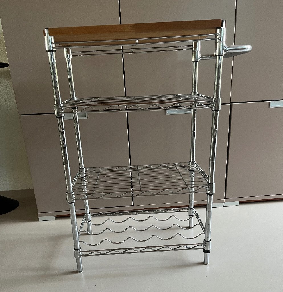 Trolley met wijnrek, Ophalen, Gebruikt, 5 tot 15 flessen, 75 – 100