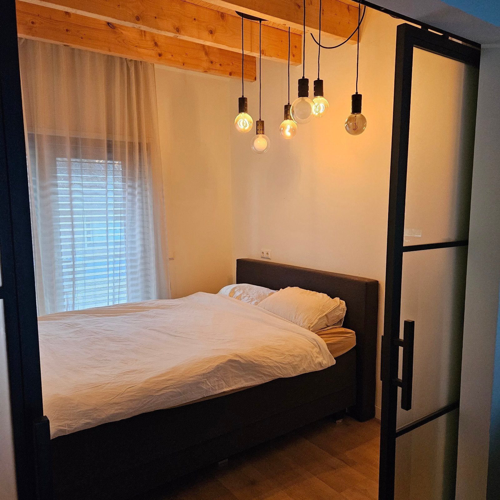 Swiss Sense Boxspring Luna Dark Grey met Aeromax Topmatras, Ophalen, Tweepersoons, Zo goed als nieuw, Overige maten