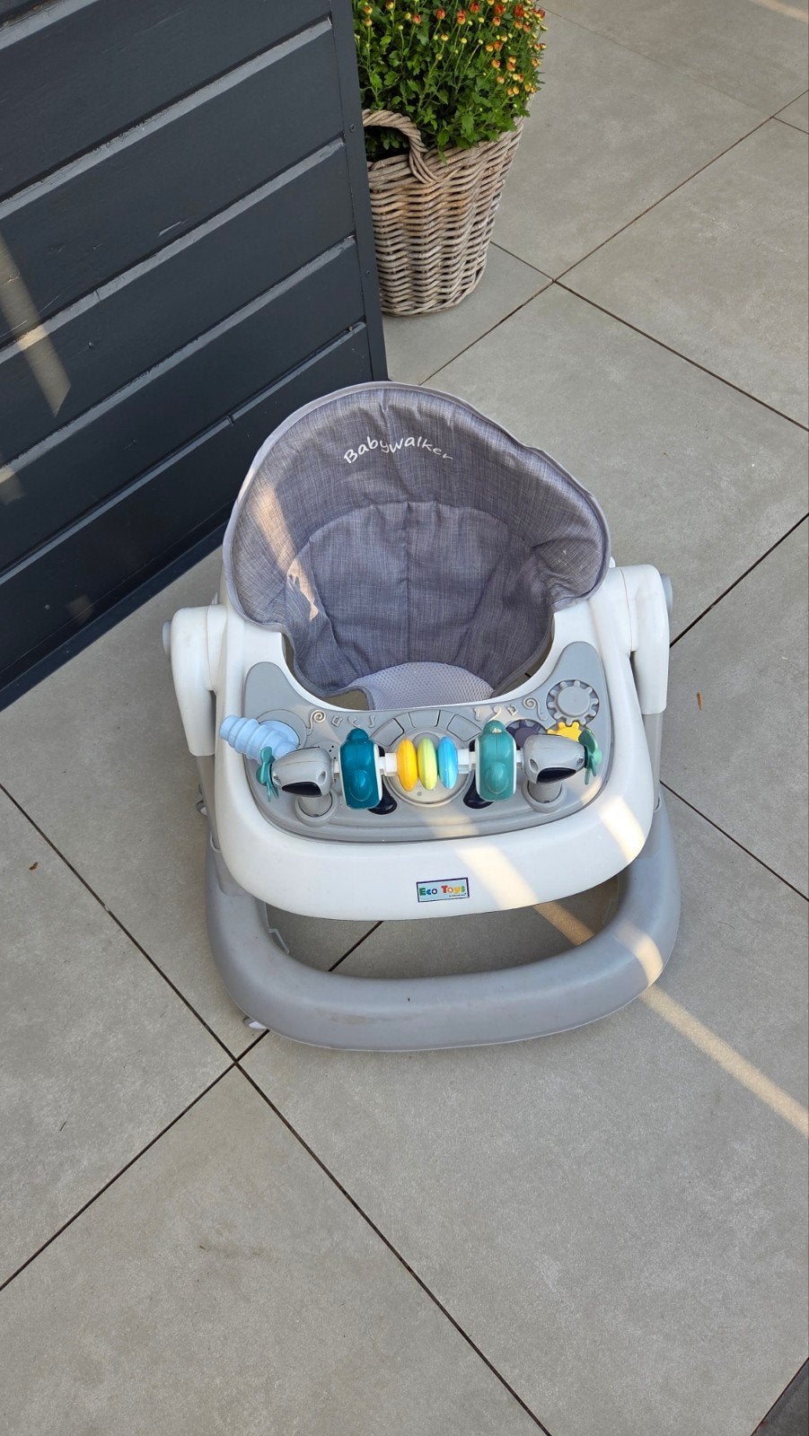 Babywalker Eco Toys - Grijs/Wit Loopstoeltje, Ophalen, Zo goed als nieuw, Overige typen, Met wieltjes