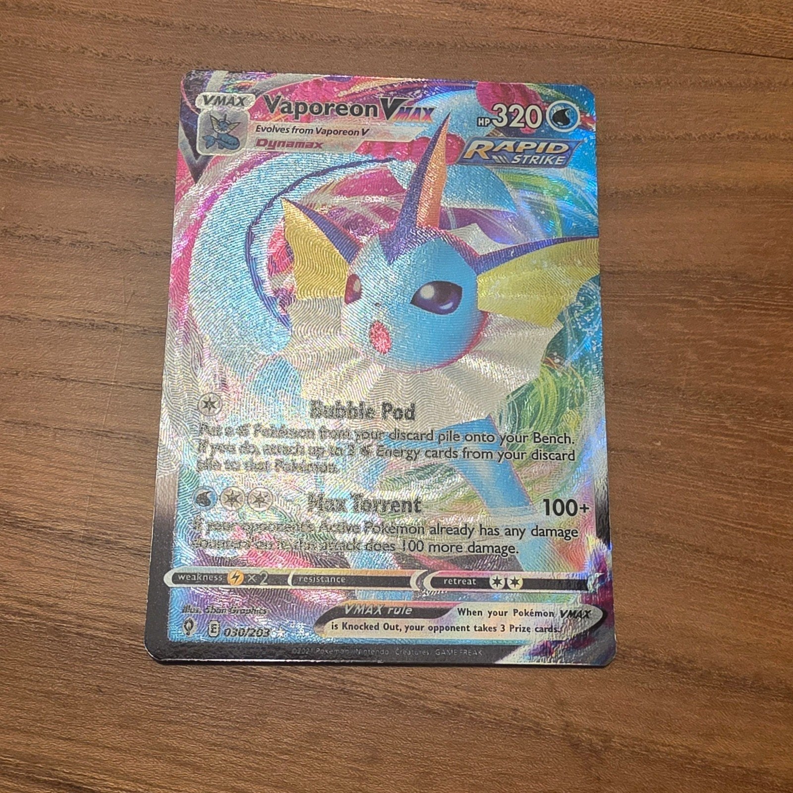 Vaporeon Vmax pokemon kaart, Ophalen of Verzenden