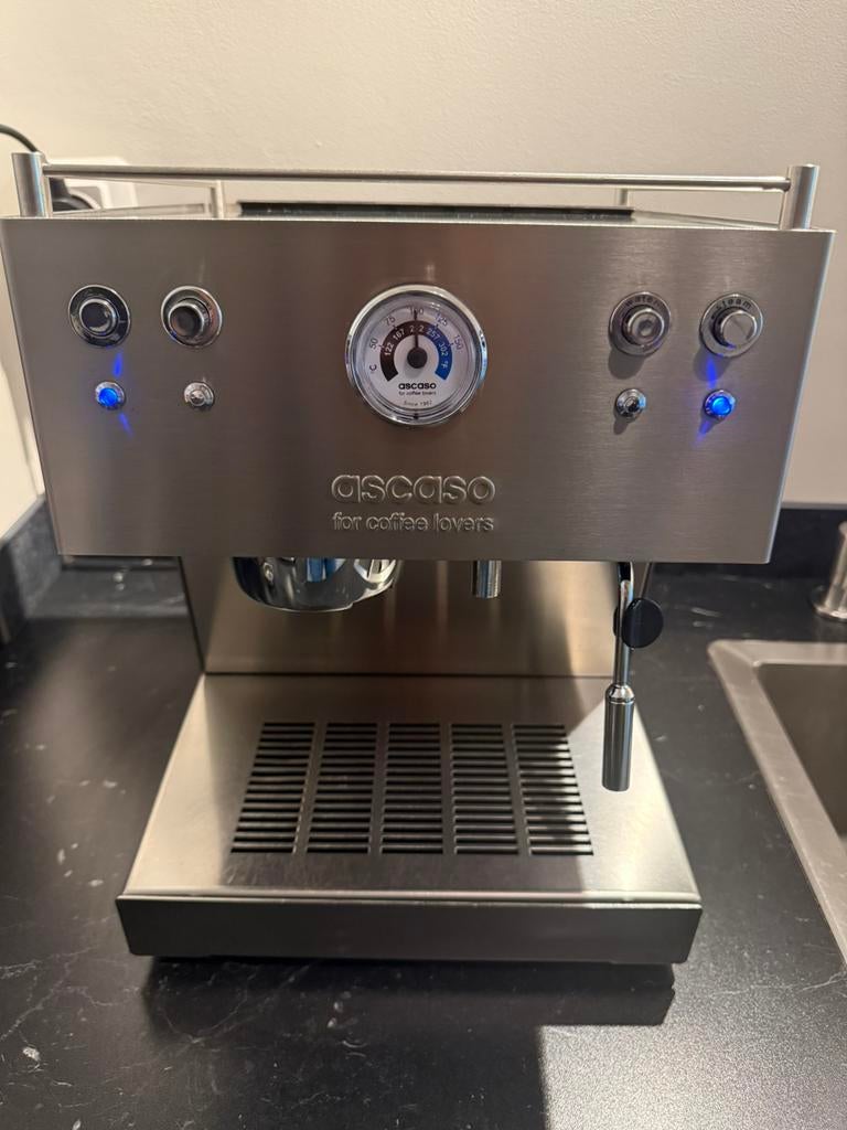 Ascaso Inox Duo MF espressomachine, Witgoed en Apparatuur, Koffiezetapparaten, Gebruikt, Espresso apparaat, 2 tot 4 kopjes, Gemalen koffie