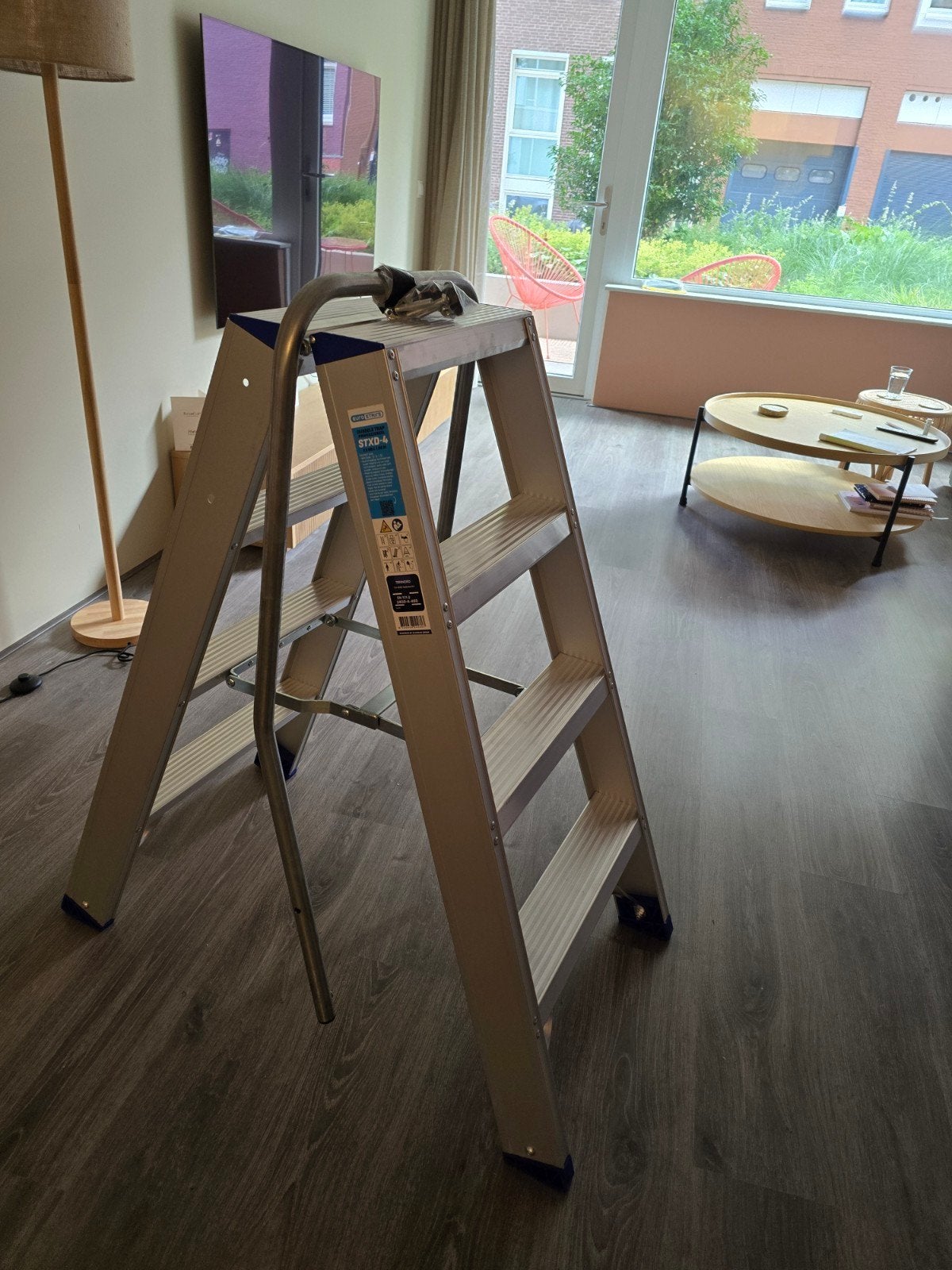 Eurostairs Dubbele Professionele Trap 2x4 Treden (STXD-4), Ophalen, Minder dan 2 meter