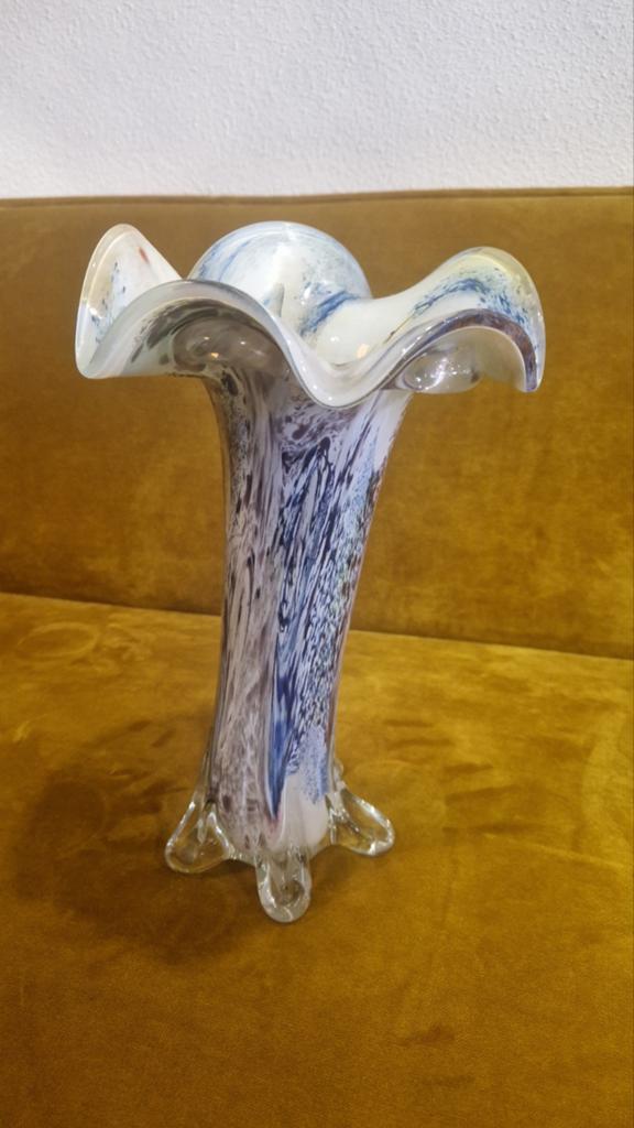 Murano glazen vaas met uniek patroon, Ophalen of Verzenden