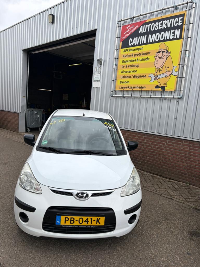 Hyundai i10 1.1 I 5DR 2009 Wit airco, Auto's, Hyundai, Voorwielaandrijving, Stof, 31 €/maand, 4 cilinders