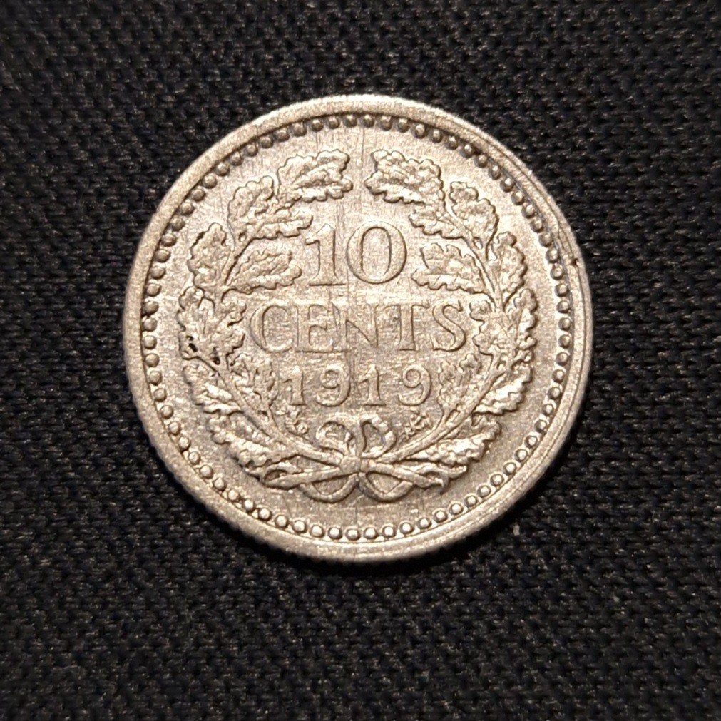 10 cent 1919, Verzenden, Zilver, 10 cent, Koningin Wilhelmina