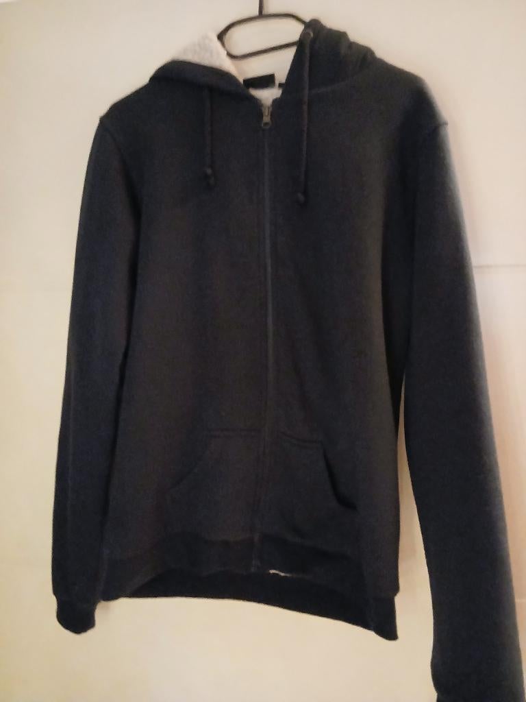 Donkerblauw vest met warme teddy voering maat 170, Ophalen of Verzenden, Zo goed als nieuw, Jongen, Trui of Vest