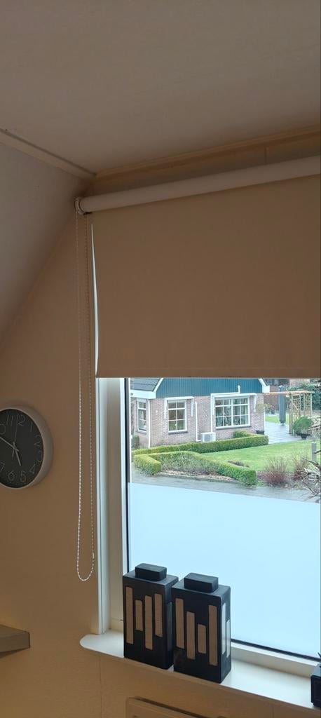 nog 1 Verduisterend Rolgordijn Roomwit met Kettingbediening, Gebruikt, Wit, 150 tot 200 cm, Ophalen of Verzenden