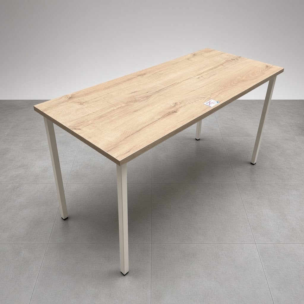 Gispen kantoortafel met nieuw blad - 140x60 cm, Niet ingevuld, Gebruikt, Niet ingevuld, Niet ingevuld