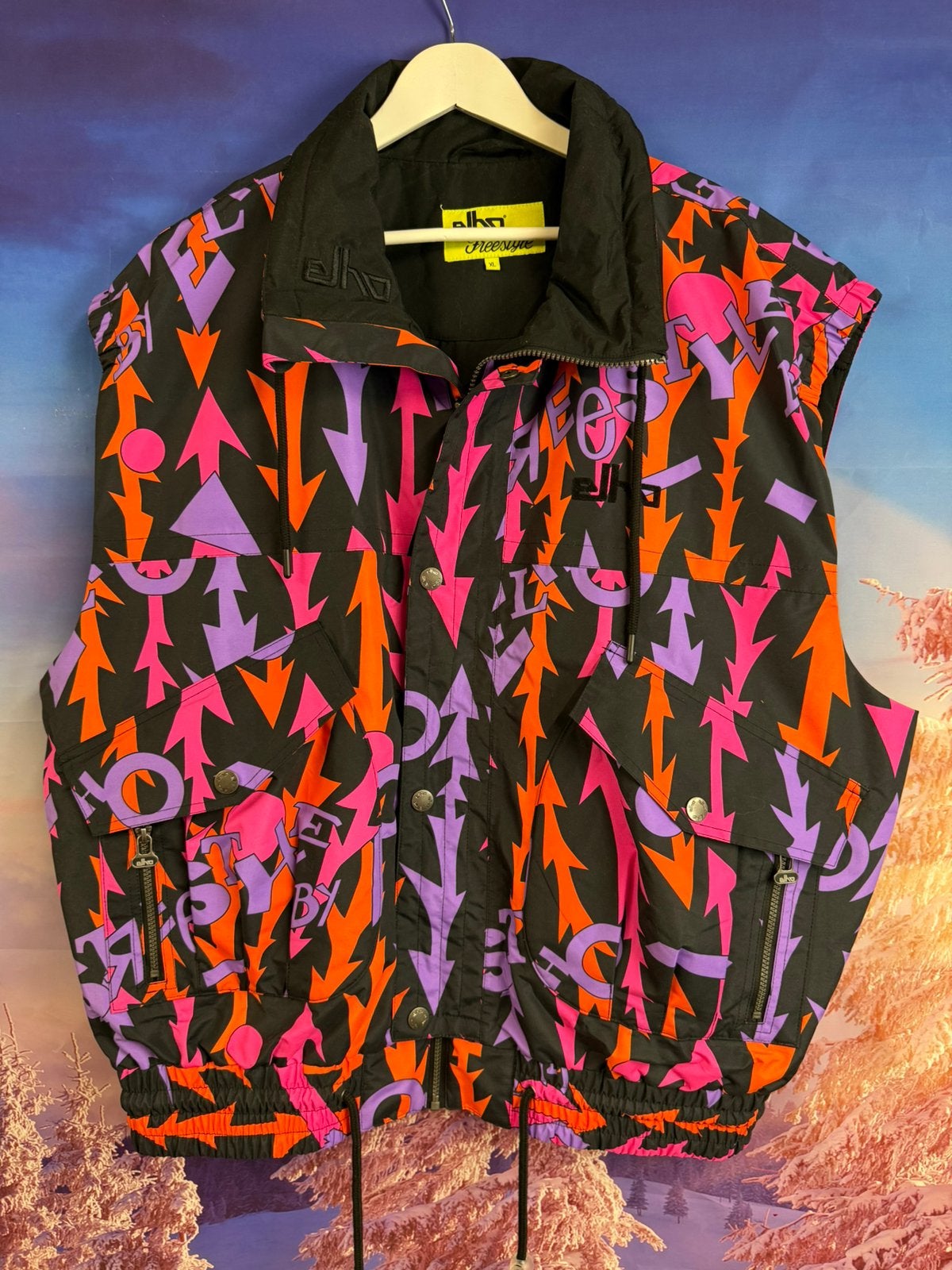 Vintage Foute Ski bodywarmer van Elho Freestyle maat XL, Ophalen of Verzenden, Zo goed als nieuw, Maat 56/58 (XL), Jack