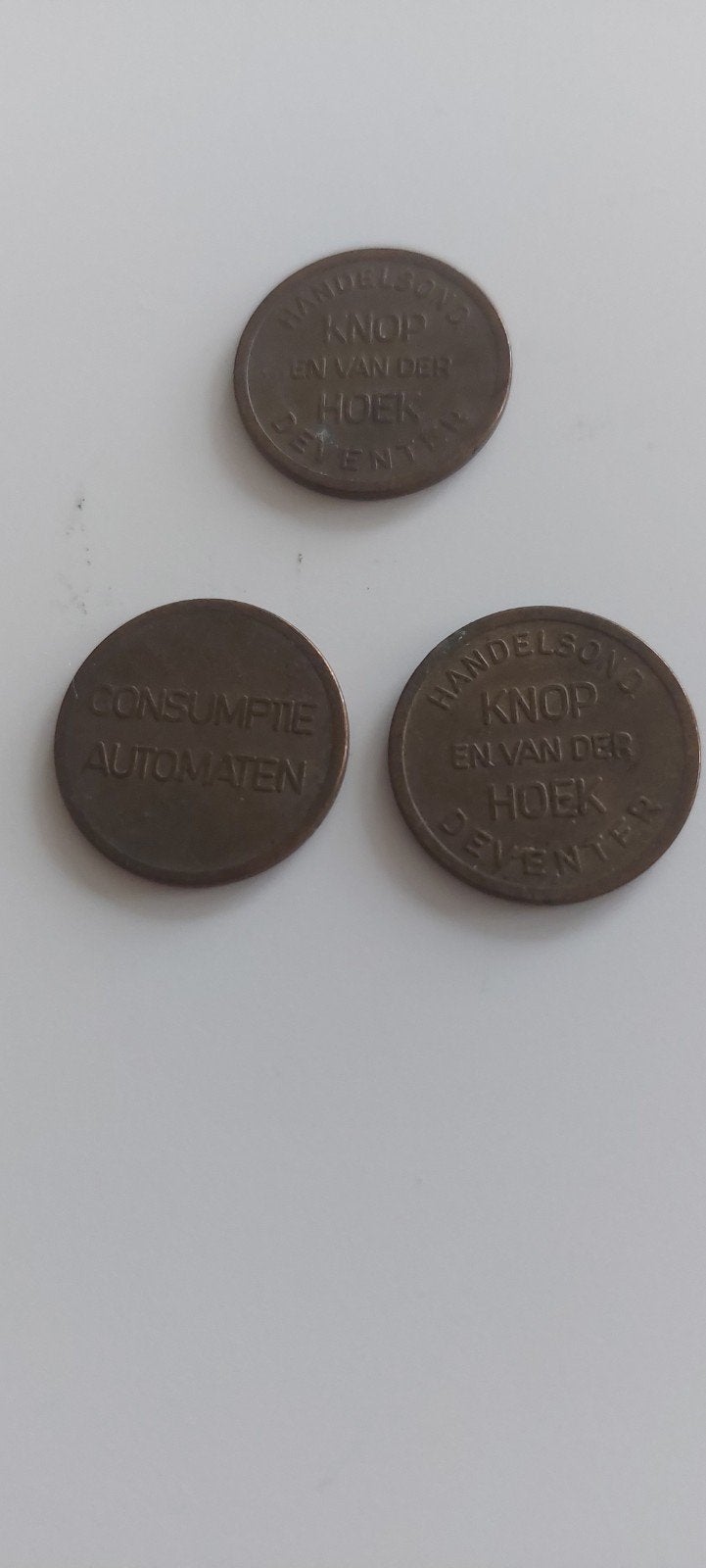 3 munten Knop van de Hoek Deventer, Postzegels en Munten, Ophalen of Verzenden, Overige waardes, Losse munt