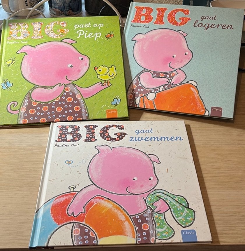 3 kinderboeken Big van Pauline Oud, Ophalen of Verzenden, Zo goed als nieuw, 3 tot 4 jaar