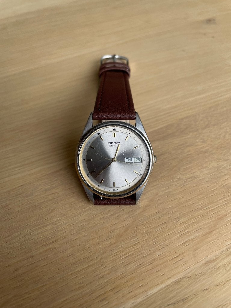 Seiko Quartz, Sieraden, Tassen en Uiterlijk, Horloges | Heren, Seiko, Staal, Polshorloge, Ophalen of Verzenden