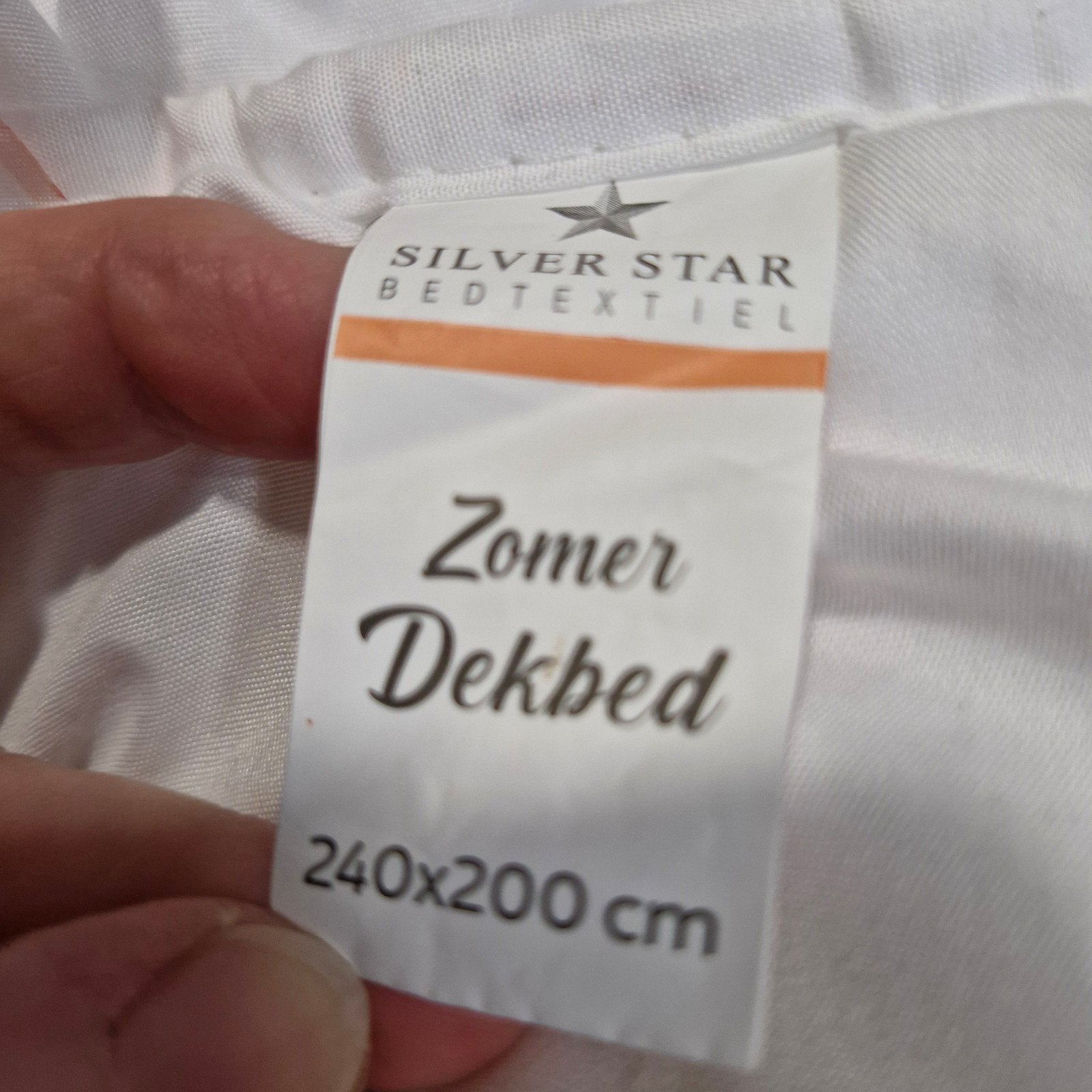 Zomerdekbed 240x200 cm - Silver Star Bedtextiel, Gebruikt, Wit, Tweepersoons, Ophalen of Verzenden