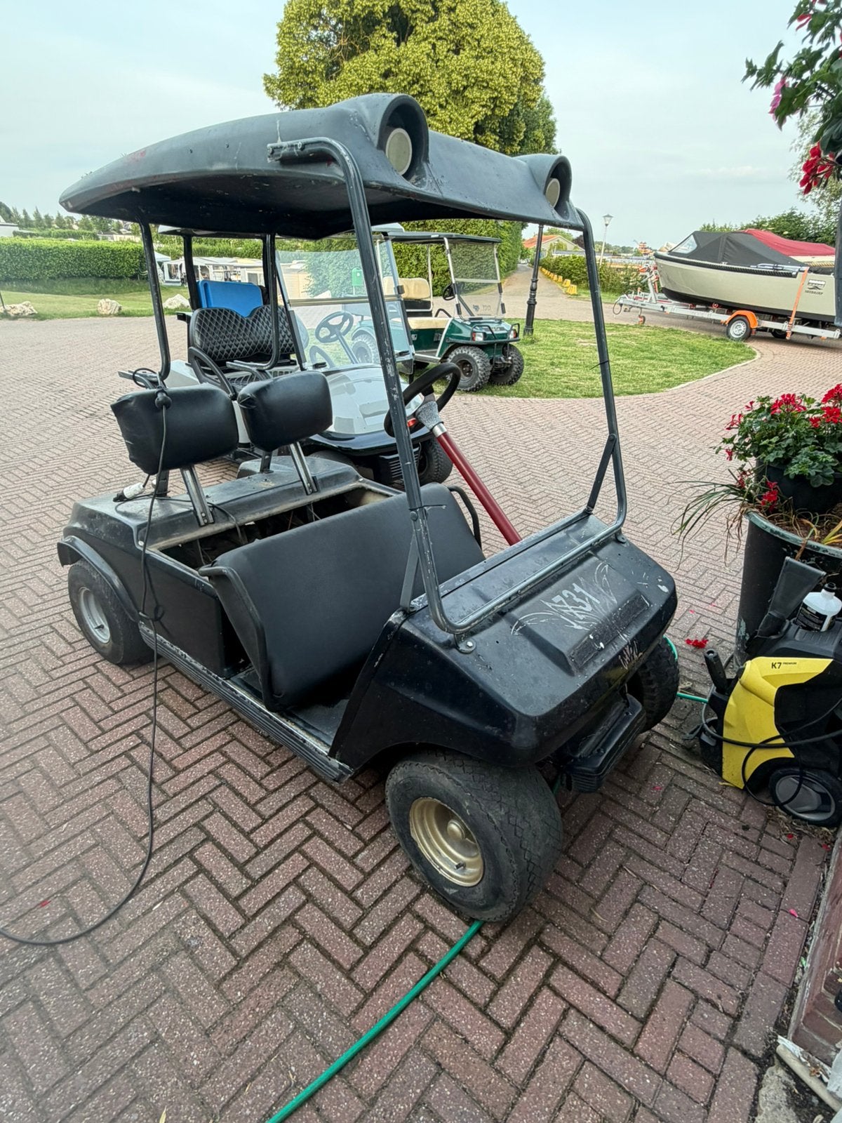 Clubcar 36volt accus 80% ingebouwde  accu lader rijd prima, Sport en Fitness, Golf, Ophalen, Zo goed als nieuw, Golfkar