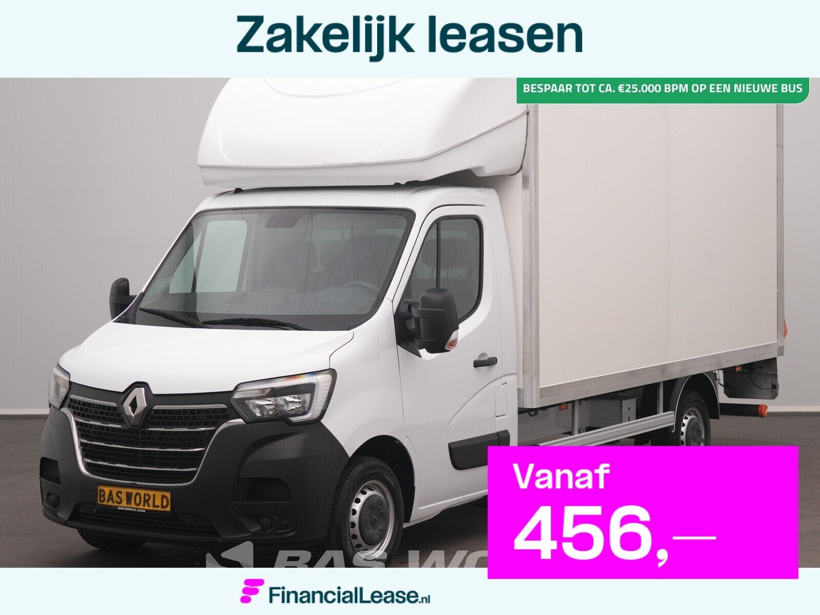 Renault Master 145PK D'Hollandia Laadklep Bakwagen Airco Cru, 145 pk, Stof, Gebruikt, 4 cilinders