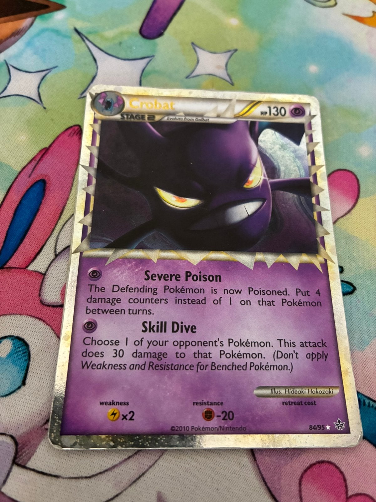 Crobat Prime HGSS 84/95 Played, Ophalen of Verzenden, Gebruikt, Losse kaart