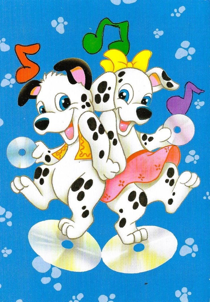 Ansichtkaart  	Dalmatiérs, Verzamelen, Verzenden, 1960 tot 1980, Ongelopen, Hond of Kat