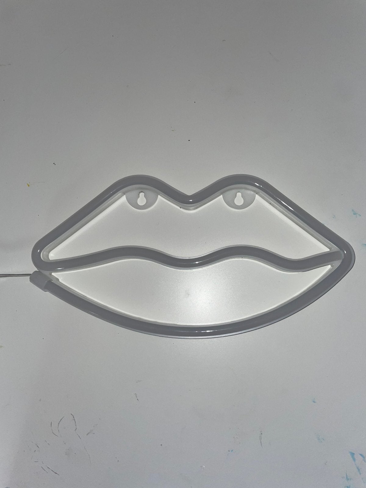 Roze neon lippen lamp, Gebruikt, Kastverlichting, Roze, Ophalen of Verzenden