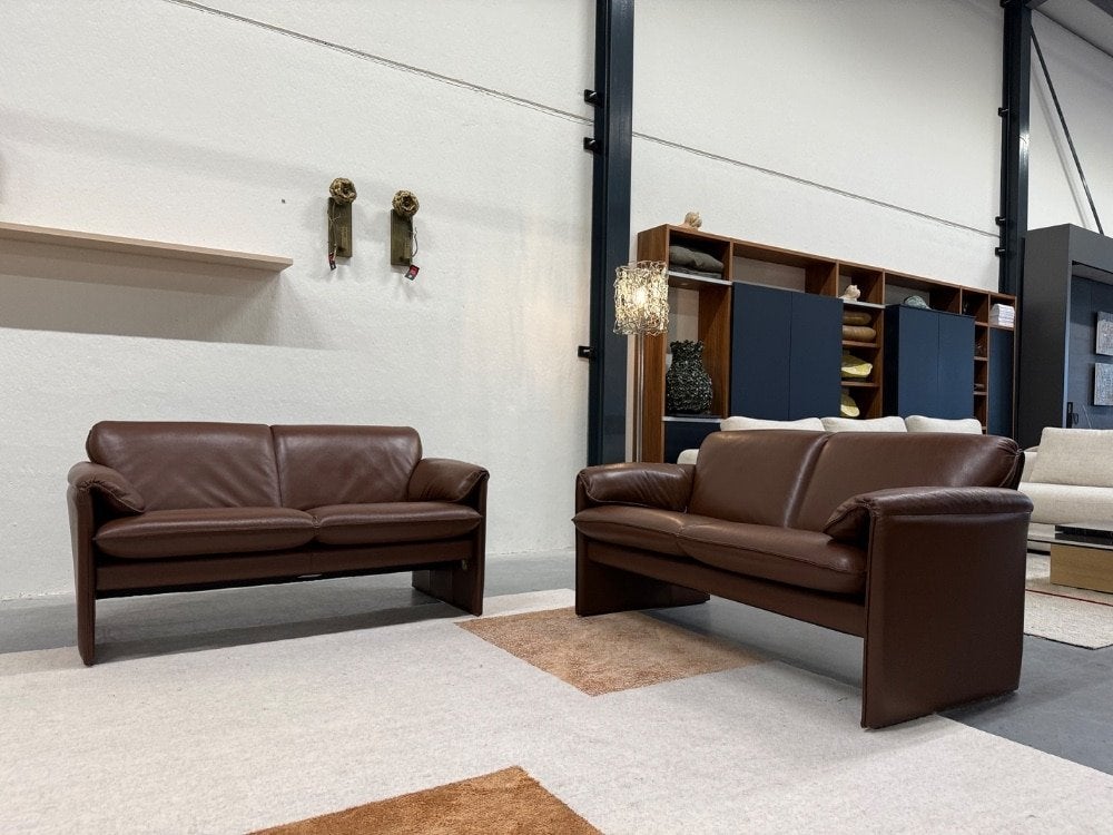 2 Leolux Bora Bora Bank 2 Zits Bruin leer Design 147, Info@leolux.nl, Tweepersoons, Ophalen of Verzenden, Rechte bank