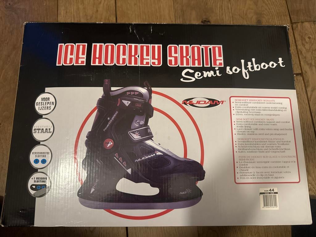 Nijdam ijshockeyschaatsen, maat 44, Ophalen of Verzenden, Zo goed als nieuw, IJshockeyschaatsen, Nijdam
