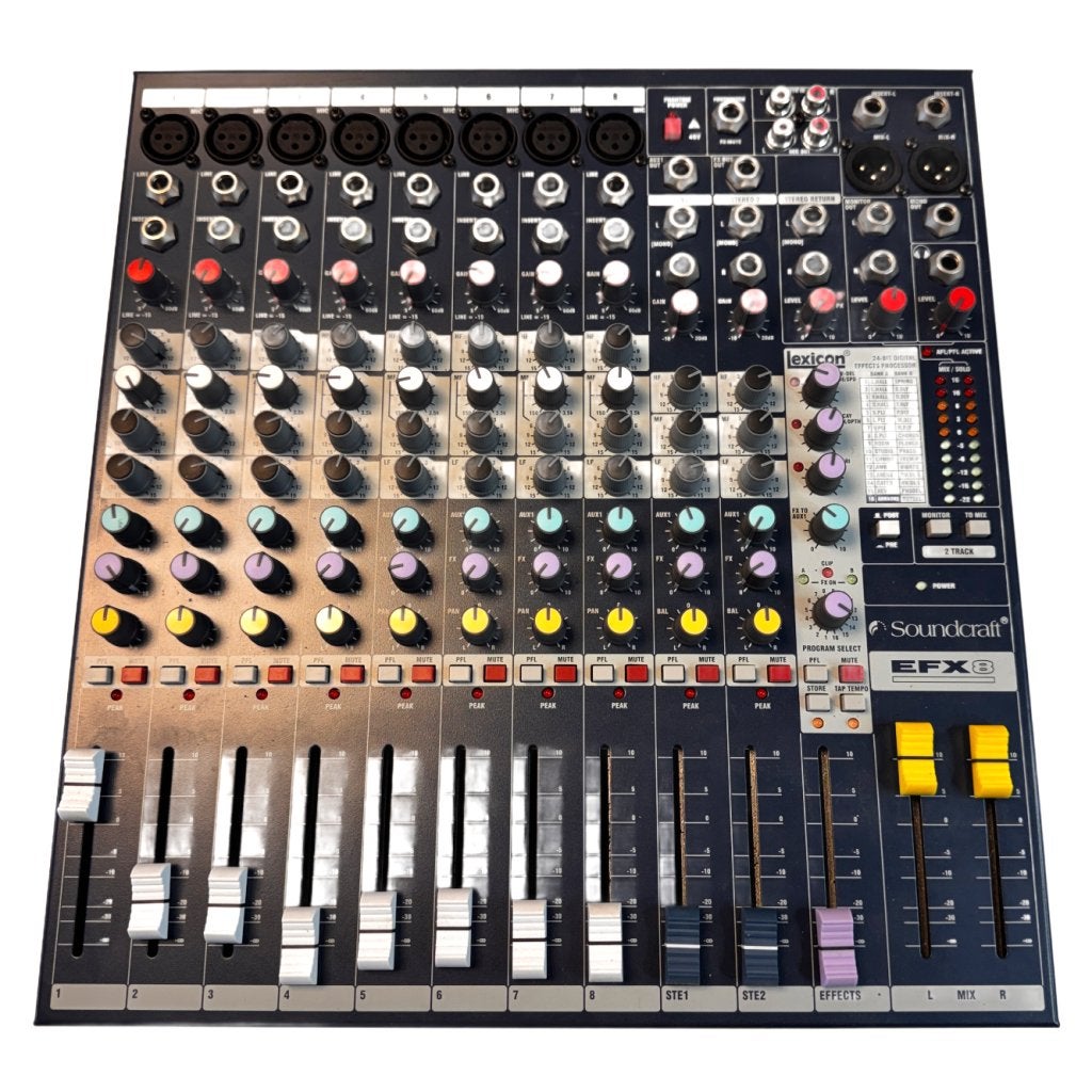 Soundcraft EFX 8 | 8-kanaals mixer | Zeer Nette Staat, Soundcraft, Zo goed als nieuw, Support@soundcraft.com, 45-47 Hillview Drive
Singapore 669274