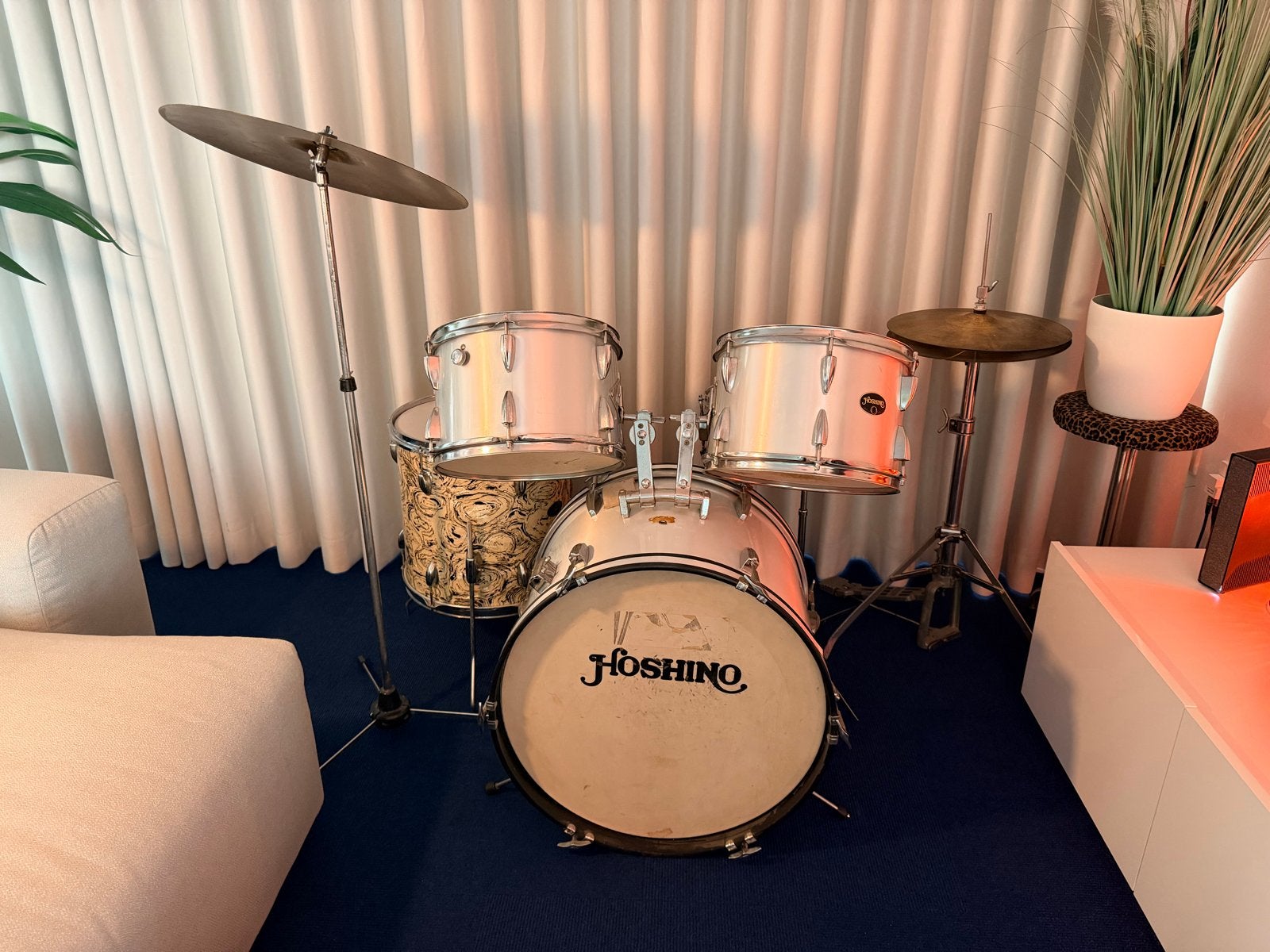 Vintage Hoshino drumstel, Ophalen, Gebruikt, Overige merken