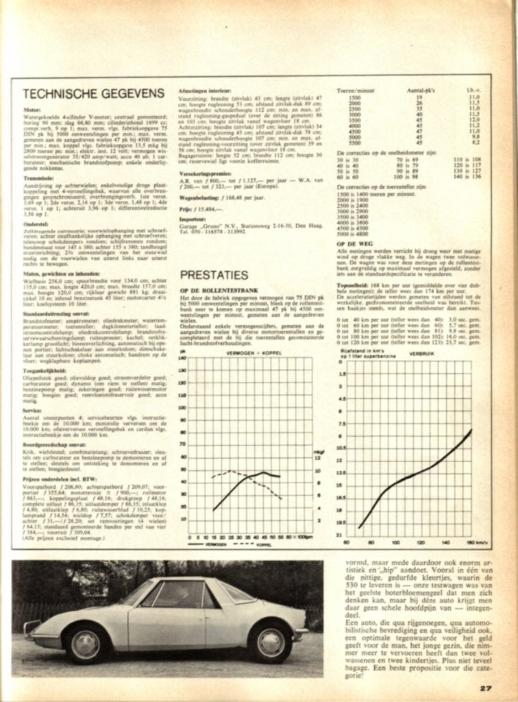 Autovisie test Matra 530 Mei 1969, Ophalen of Verzenden, Gelezen, Overige merken