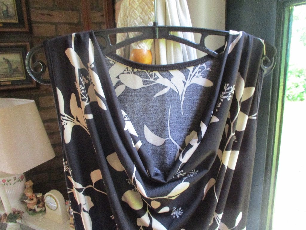 mj/JUMPSUIT maat 38/ STRETCH/zwart/ecru/ALS NIEUW!, Kleding | Dames, Jumpsuits, Verzenden, Zo goed als nieuw, Maat 38/40 (M), Zwart