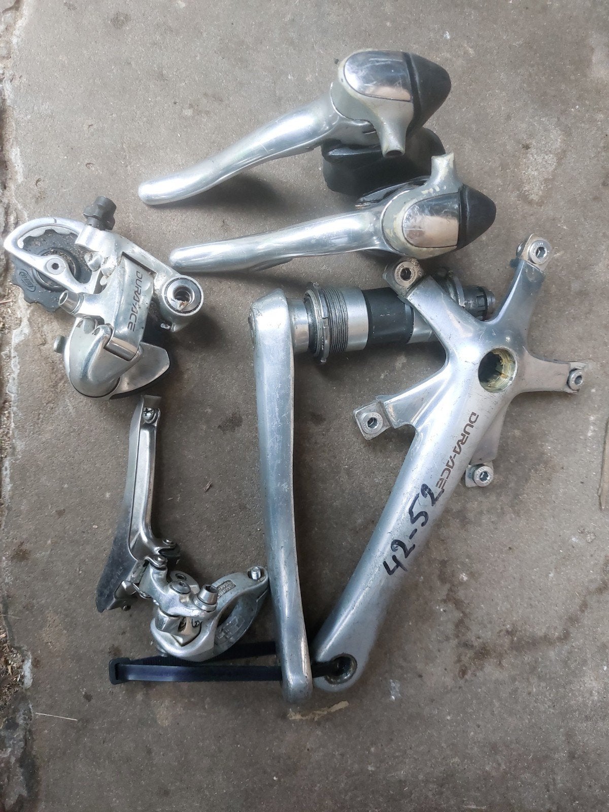 Shimano Dura Ace 7700 groepje, Fietsen en Brommers, Gebruikt, Overige typen, Ophalen of Verzenden, Aluminium