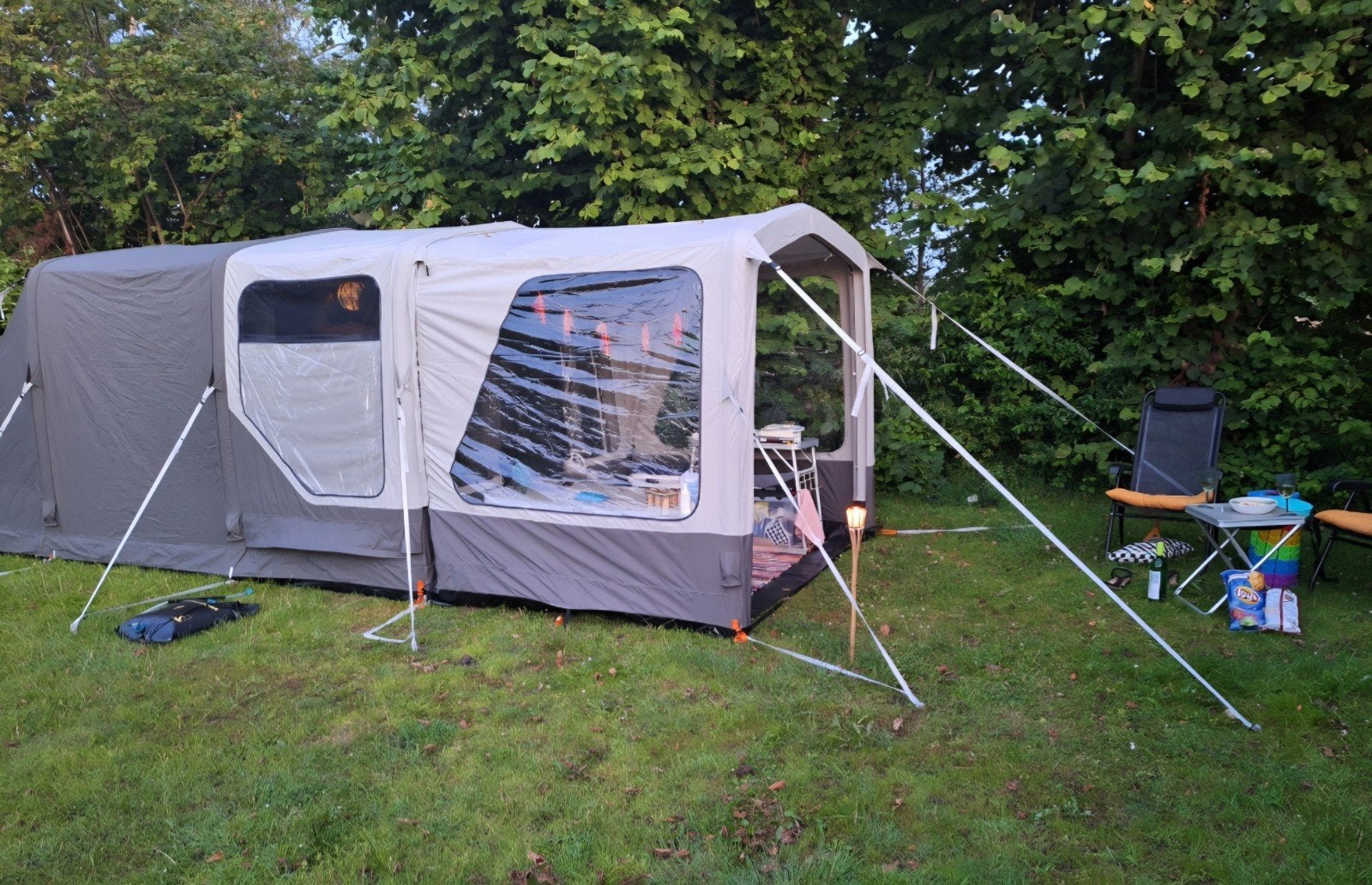 Dometic opblaastent incl. pomp en frontluifel, Caravans en Kamperen, Tenten, Ophalen of Verzenden