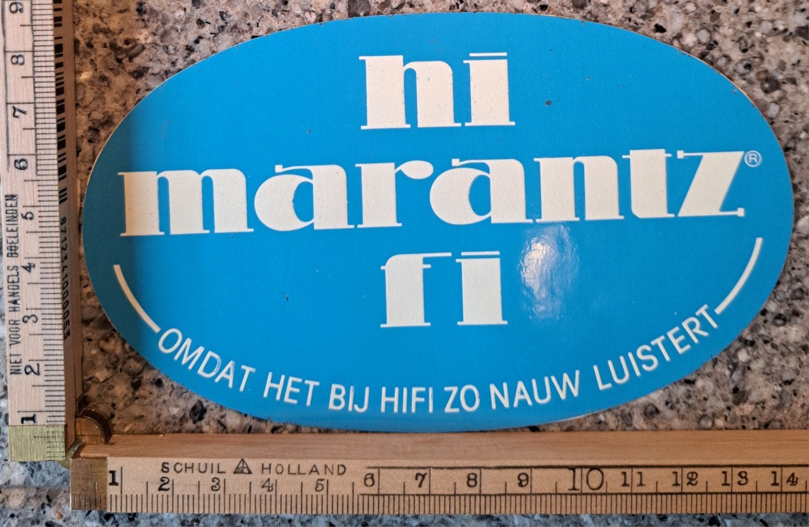 Vintage sticker blauw Marantz HIFI stereo receiver