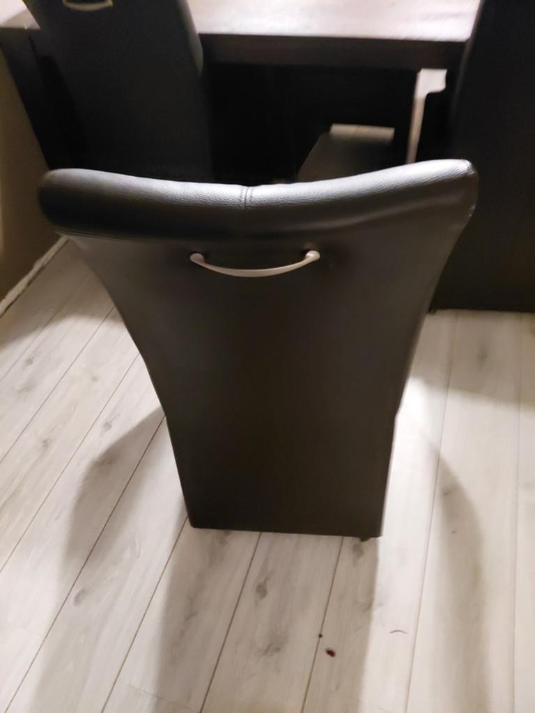 Gratis af te halen: 6 eetstoelen op wieltjes, Ophalen of Verzenden, Gebruikt
