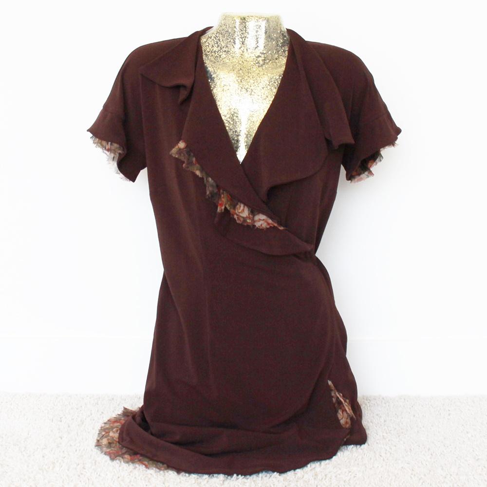 Roberto Cavalli Omslagjurkje (Maat IT|44/NL|40) - 85 € 160,-, Kleding | Dames, Maat 38/40 (M), Overige kleuren, Ophalen of Verzenden